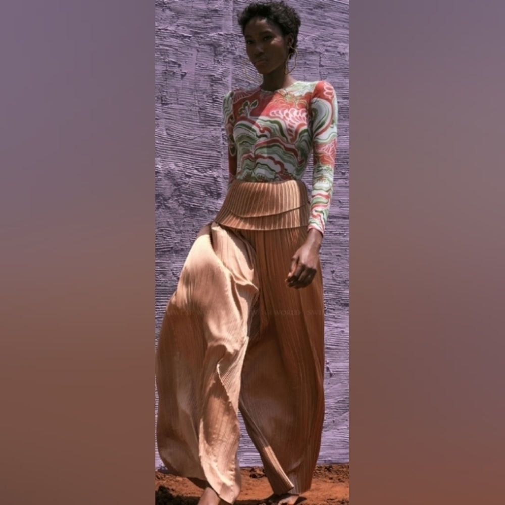Andrea Iyamah Linea High Waisted Toffee Pants Size Xl